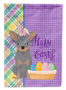 Blue and Tan Chihuahua Easter Garden Flag – Decorative Outdoor Yard Flag
