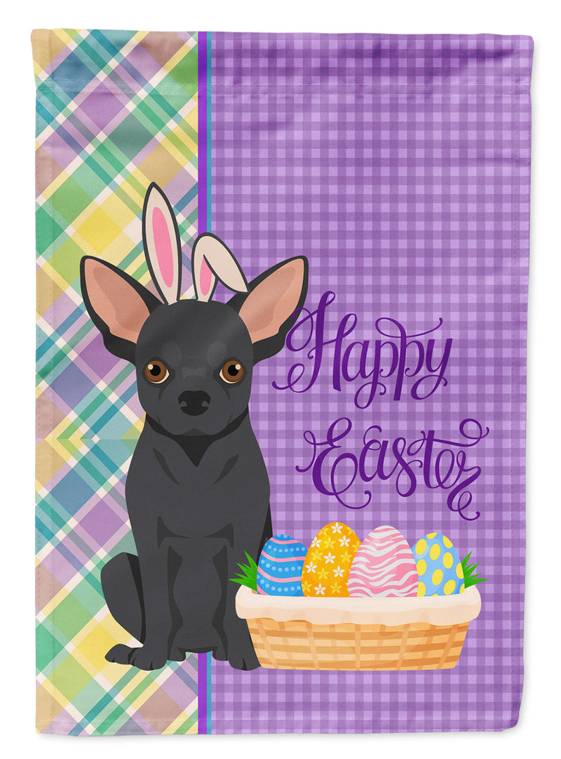 Black Chihuahua Easter Garden Flag – Decorative Outdoor Yard Flag