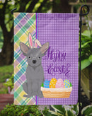 Blue Chihuahua Easter Garden Flag – Decorative Outdoor Yard Flag