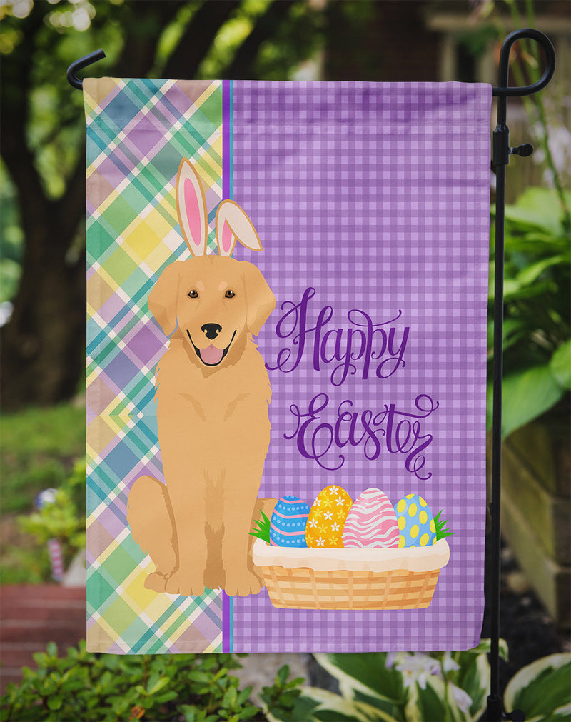 Gold Golden Retriever Easter Flag Garden Size