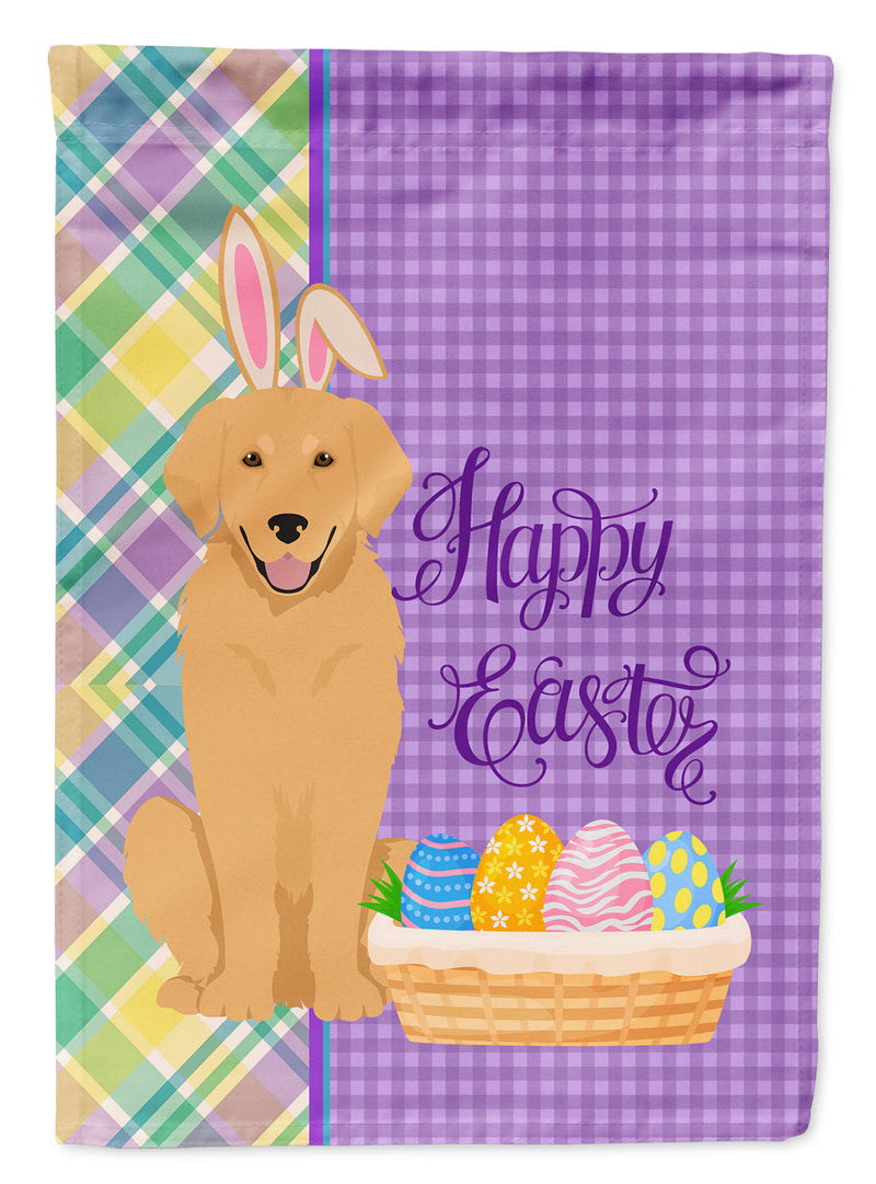 Gold Golden Retriever Easter Flag Garden Size