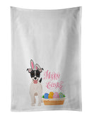 Black White Smooth Jack Russell Terrier Easter White Kitchen Towel Set of 2 Dish Towels