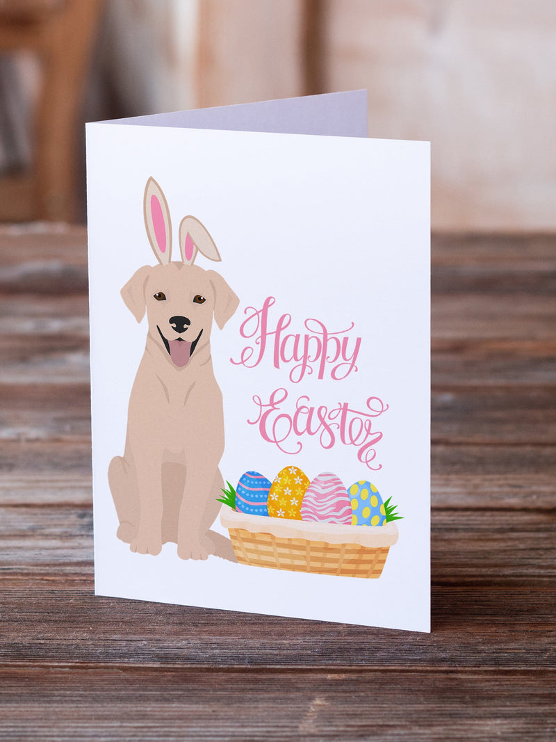 Yellow Labrador Retriever Easter Greeting Cards and Envelopes Pack of 8