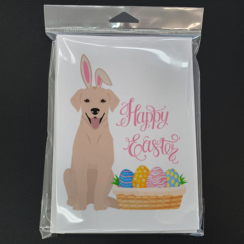 Yellow Labrador Retriever Easter Greeting Cards and Envelopes Pack of 8