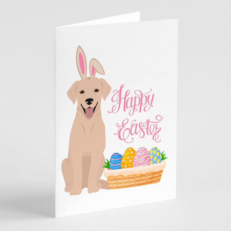 Yellow Labrador Retriever Easter Greeting Cards and Envelopes Pack of 8