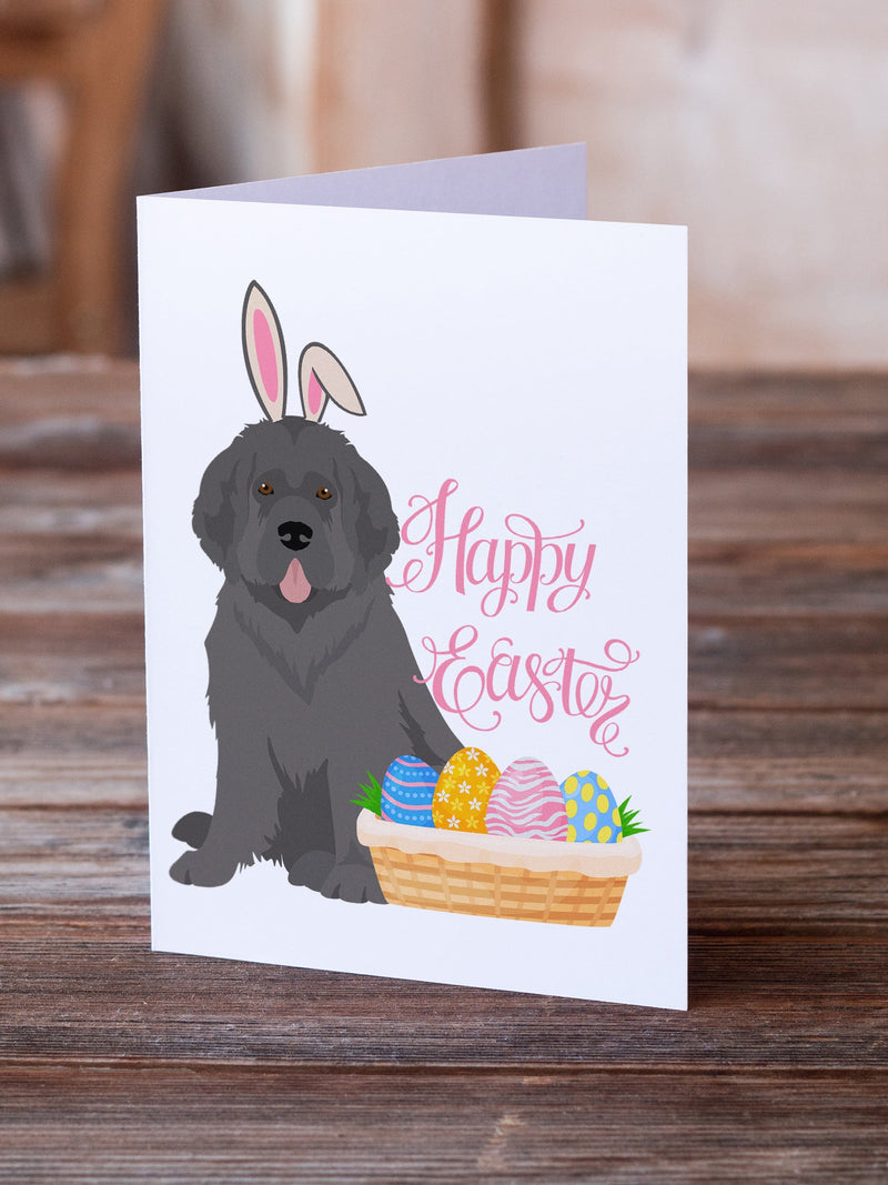 Grey Newfoundland Easter Greeting Cards and Envelopes Pack of 8