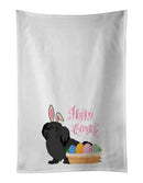 Black Pekingese Easter White Kitchen Towel Set of 2 Dish Towels