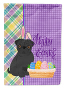 Black Pug Easter Garden Flag – Decorative Outdoor Yard Flag