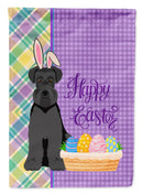Black Natural Ears Schnauzer Easter Garden Flag – Decorative Outdoor Yard Flag