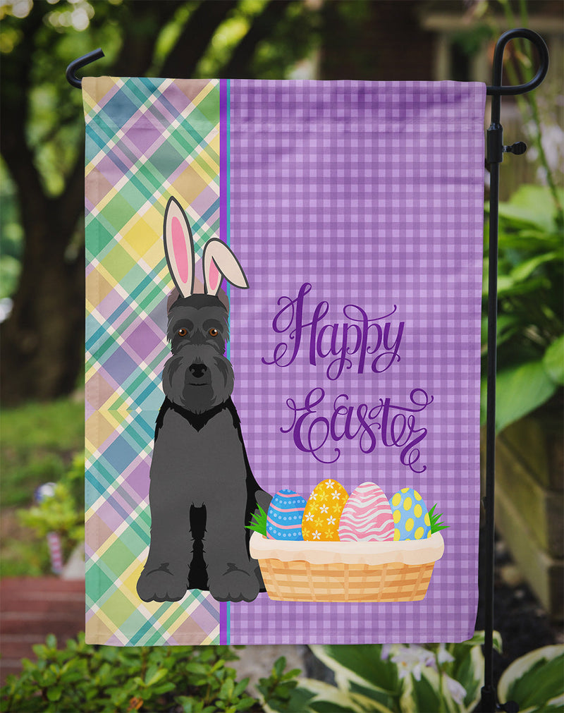 Black Schnauzer Easter Garden Flag – Decorative Outdoor Yard Flag