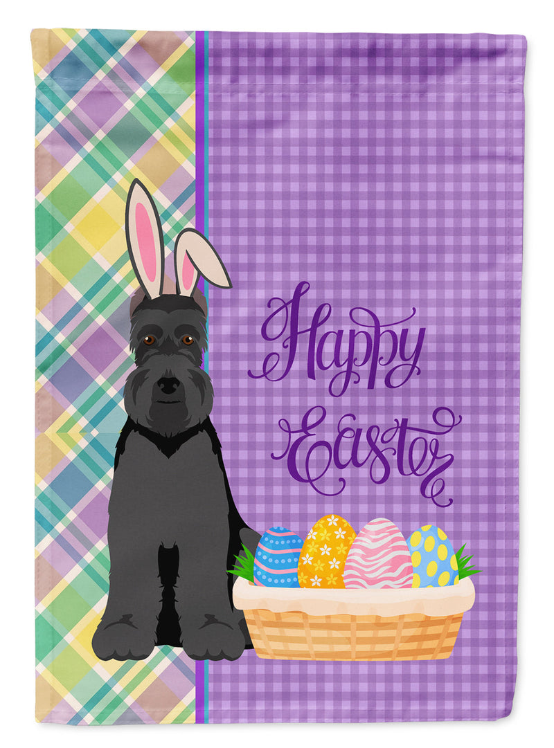 Black Schnauzer Easter Garden Flag – Decorative Outdoor Yard Flag