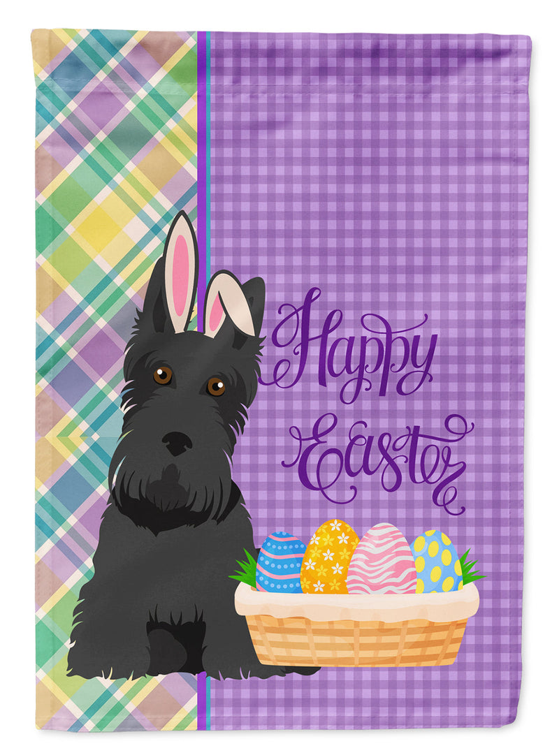 Black Scottish Terrier Easter Garden Flag – Decorative Outdoor Yard Flag