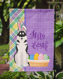 Black Siberian Husky Easter Garden Flag – Decorative Outdoor Yard Flag