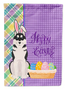Black Siberian Husky Easter Garden Flag – Decorative Outdoor Yard Flag