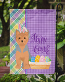 Blue and Tan Puppy Cut Yorkshire Terrier Easter Garden Flag – Decorative Outdoor Yard Flag