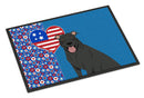 Black Pit Bull Terrier USA American Doormat - 24x36 Decorative Floor Mat – Indoor/Outdoor Rug with Artistic Flair