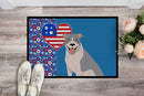 Blue and White Pit Bull Terrier USA American Doormat - 24x36 Decorative Floor Mat – Indoor/Outdoor Rug with Artistic Flair