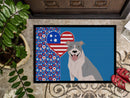 Blue and White Pit Bull Terrier USA American Doormat - 24x36 Decorative Floor Mat – Indoor/Outdoor Rug with Artistic Flair