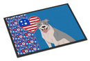 Blue and White Pit Bull Terrier USA American Doormat - 24x36 Decorative Floor Mat – Indoor/Outdoor Rug with Artistic Flair