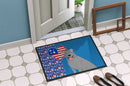 Blue Pit Bull Terrier USA American Doormat - 24x36 Decorative Floor Mat – Indoor/Outdoor Rug with Artistic Flair