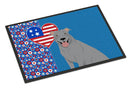 Blue Pit Bull Terrier USA American Doormat - 24x36 Decorative Floor Mat – Indoor/Outdoor Rug with Artistic Flair