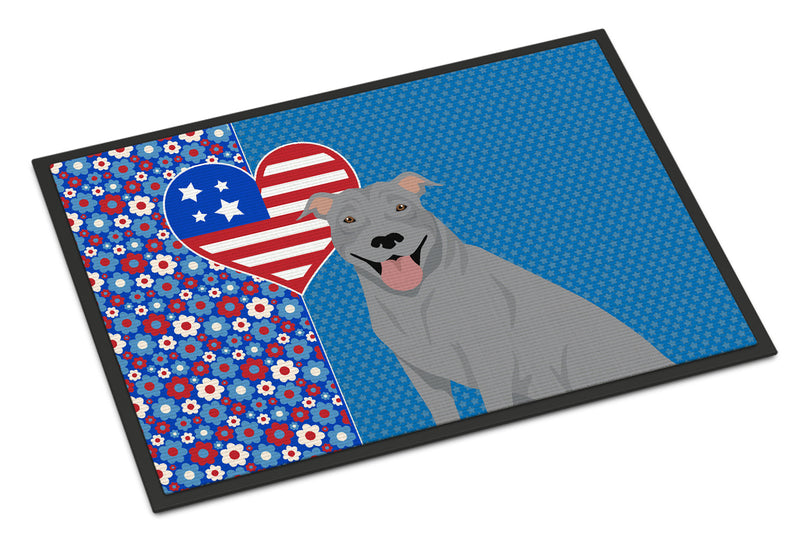 Blue Pit Bull Terrier USA American Doormat - 24x36 Decorative Floor Mat – Indoor/Outdoor Rug with Artistic Flair