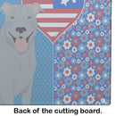 Blue Pit Bull Terrier USA American Glass Cutting Boards – Durable, Decorative Kitchen Art Large
