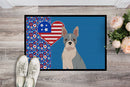 Blue Boston Terrier USA American Doormat - 24x36 Decorative Floor Mat – Indoor/Outdoor Rug with Artistic Flair