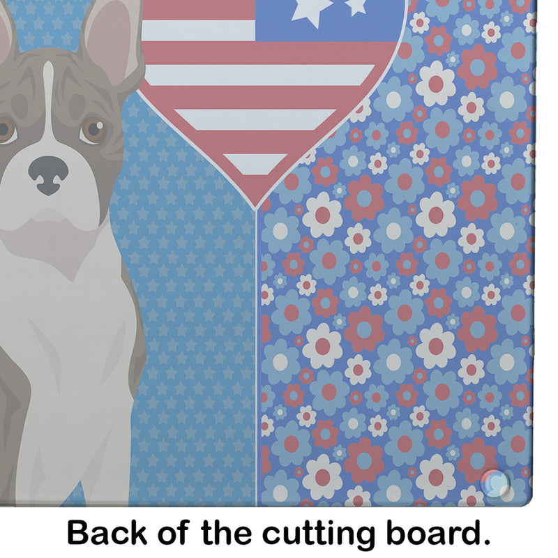 Brindle Boston Terrier USA American Glass Cutting Boards – Durable, Decorative Kitchen Art Large