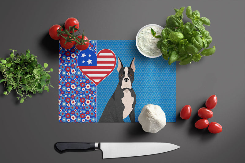 Black Boxer USA American Glass Cutting Boards – Durable, Decorative Kitchen Art Large