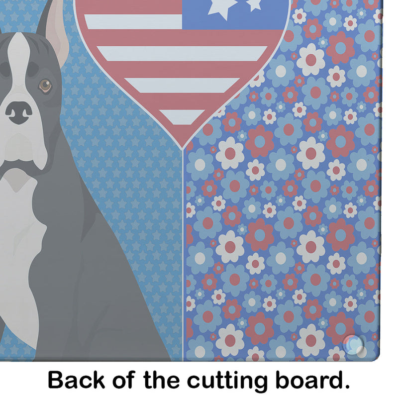 Black Boxer USA American Glass Cutting Boards – Durable, Decorative Kitchen Art Large