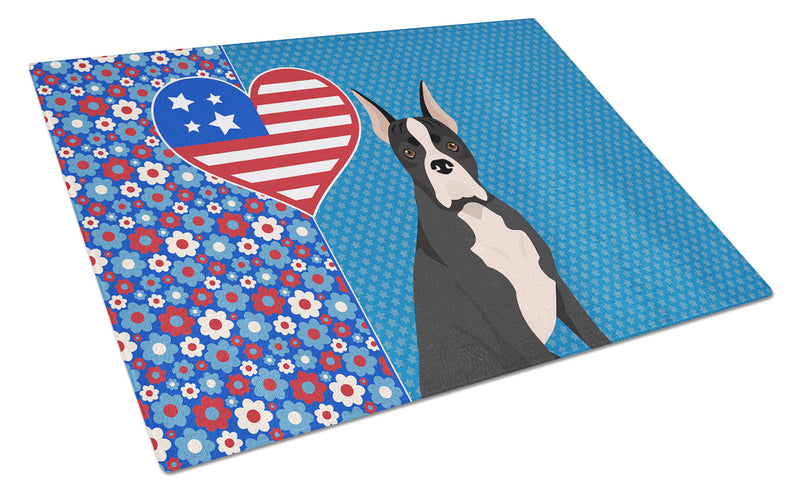 Black Boxer USA American Glass Cutting Boards – Durable, Decorative Kitchen Art Large