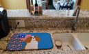 Blenheim Cavalier Spaniel USA American Dish Drying Mat – Absorbent, Artistic Kitchen Essentials