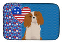 Blenheim Cavalier Spaniel USA American Dish Drying Mat – Absorbent, Artistic Kitchen Essentials