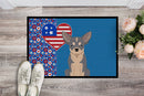 Blue and White Chihuahua USA American Doormat - 24x36 Decorative Floor Mat – Indoor/Outdoor Rug with Artistic Flair