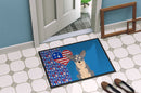 Blue and White Chihuahua USA American Doormat - 24x36 Decorative Floor Mat – Indoor/Outdoor Rug with Artistic Flair
