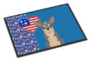 Blue and White Chihuahua USA American Doormat - 24x36 Decorative Floor Mat – Indoor/Outdoor Rug with Artistic Flair