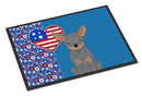 Blue and Tan Chihuahua USA American Doormat - 24x36 Decorative Floor Mat – Indoor/Outdoor Rug with Artistic Flair