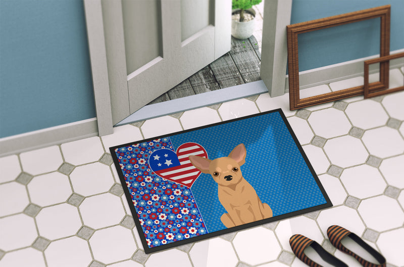 Gold Chihuahua USA American Doormat - 24x36 Decorative Floor Mat – Indoor/Outdoor Rug with Artistic Flair
