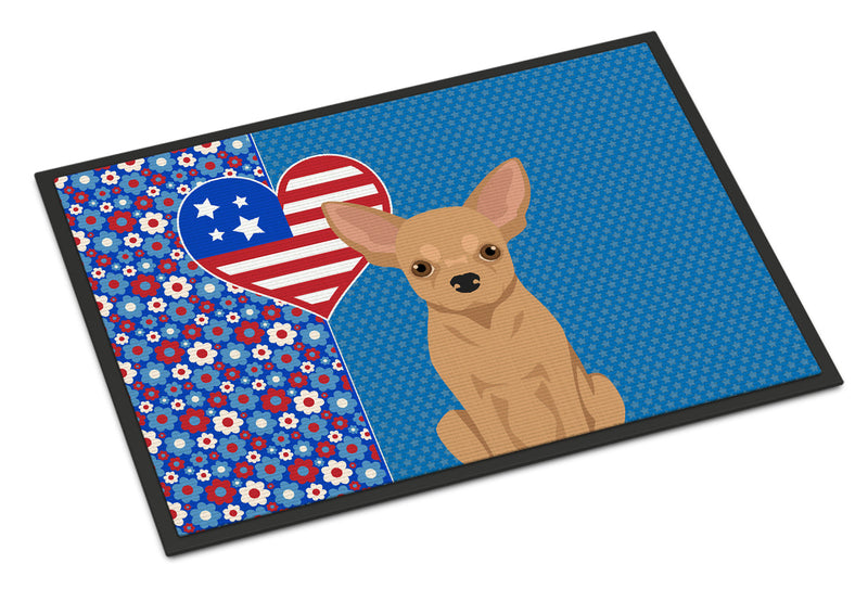 Gold Chihuahua USA American Doormat - 24x36 Decorative Floor Mat – Indoor/Outdoor Rug with Artistic Flair