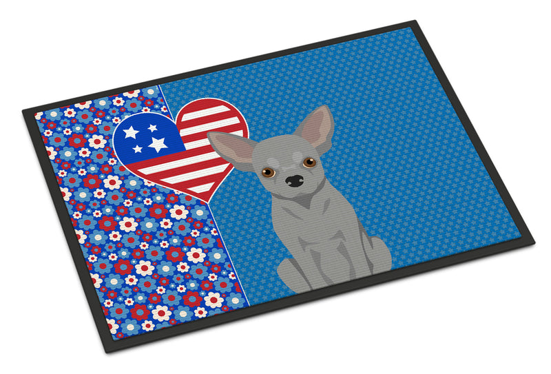 Silver Chihuahua USA American Doormat - 24x36 Decorative Floor Mat – Indoor/Outdoor Rug with Artistic Flair