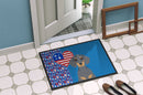 Blue and Tan Dachshund USA American Doormat - 24x36 Decorative Floor Mat – Indoor/Outdoor Rug with Artistic Flair