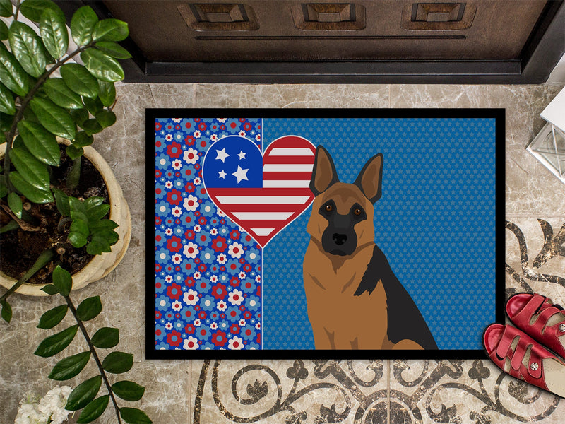 Black and Tan German Shepherd USA American Doormat - 24x36 Decorative Floor Mat – Indoor/Outdoor Rug with Artistic Flair