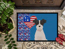 Black White Wirehair Jack Russell Terrier USA American Doormat - 24x36 Decorative Floor Mat – Indoor/Outdoor Rug with Artistic Flair