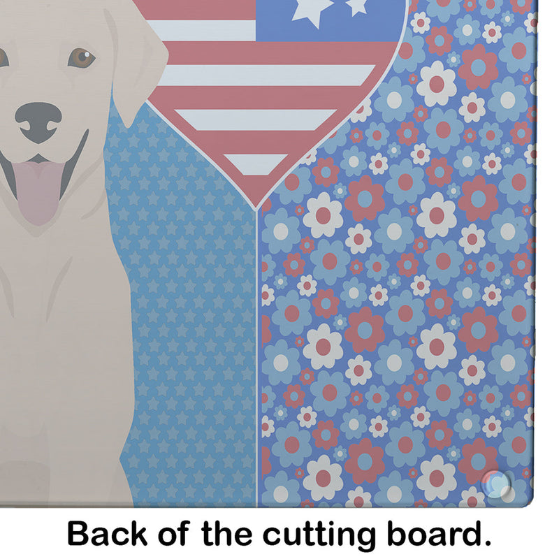 Yellow Labrador Retriever USA American Glass Cutting Board Large