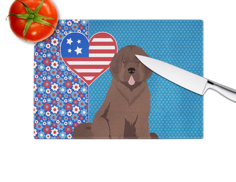 Brown Newfoundland USA American Glass Cutting Board Large