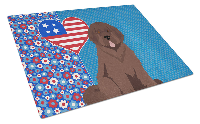 Brown Newfoundland USA American Glass Cutting Board Large