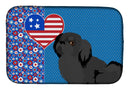 Black Pekingese USA American Dish Drying Mat – Absorbent, Artistic Kitchen Essentials