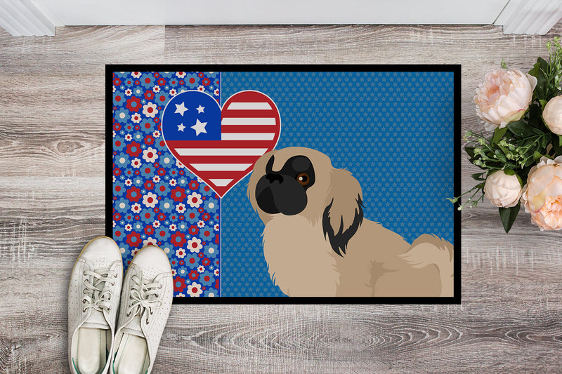 Cream Pekingese USA American Indoor or Outdoor Mat 24x36