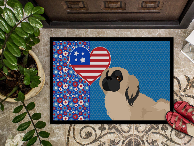 Cream Pekingese USA American Indoor or Outdoor Mat 24x36